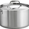 Tramontina Covered Sauce Pan Stainless Steel Tri-Ply Clad 6 Qt, 80116 040DS
