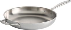 Tramontina Fry Pan Stainless Steel Induction-Ready Tri-Ply Clad 12-Inch w/Helper Handle, 80116 057DS