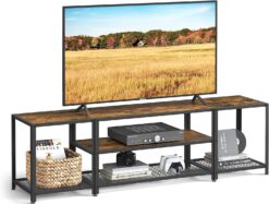 VASAGLE Modern TV Stand for TVs up to 75 Inches, 3-Tier Entertainment Center
