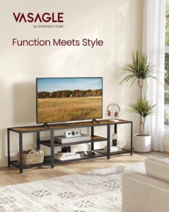 VASAGLE Modern TV Stand for TVs up to 75 Inches, 3-Tier Entertainment Center