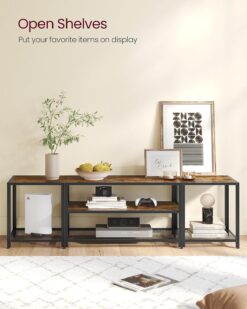 VASAGLE Modern TV Stand for TVs up to 75 Inches, 3-Tier Entertainment Center