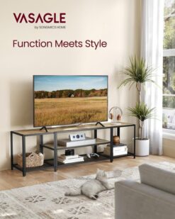 VASAGLE Modern TV Stand for TVs up to 75 Inches, 3Tier Entertainment Center