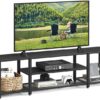VASAGLE Modern TV Stand for TVs up to 75 Inches, 3Tier Entertainment Center, Industrial TV Console Table with Open Storage Shelves, for Living Room