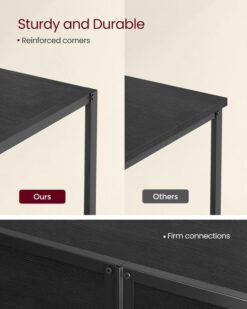 VASAGLE Modern TV Stand for TVs up to 75 Inches, 3Tier Entertainment Center, Industrial TV Console Table with Open Storage Shelves, for Living Room
