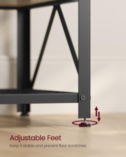 VASAGLE Modern TV Stand for TVs up to 75 Inches, 3Tier Entertainment Center