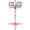 VEVOR LED Work Light with Stand, 5000 Lumen Dual-head LED Work Light with 27.6"-68.1" Adjustable Tripod Stand, Waterproofed Outdoor Light Stand, 5000K Color Temperature