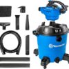 Vacmaster VBV1210, 12-Gallon* 5 Peak HP** Wet/Dry Shop Vacuum with Detachable Blower, Blue
