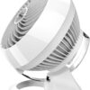 Vornado 460 Whole Room Air Circulator, Small Fan with 3 Speeds, Adjustable Tilt, Easy to Clean, Moves Air 70 Feet, Quiet Fan for Home, Office, Bedroom, White