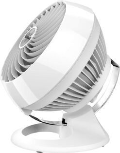 Vornado 460 Whole Room Air Circulator, Small Fan with 3 Speeds, Adjustable Tilt, Easy to Clean, Moves Air 70 Feet, Quiet Fan for Home, Office, Bedroom, White
