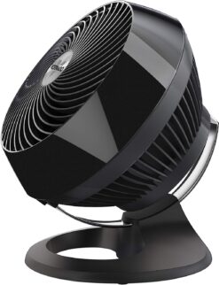 Vornado 660 Large Whole Room Air Circulator Fan for Home, 4 Speeds and 90-Degree Adjustable Tilt, Removable Grill, 10 Inch, Moves Air 100 Feet, Floor Fan for Bedroom, Office, Black