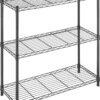 Whitmor Leveling Feet 350 Capacity Per Shelf Adjustable Shelves, 3 TIER(Supreme), Black