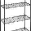 Whitmor Supreme 4 Tier Shelving with Adjustable Shelves and Leveling Feet - Black