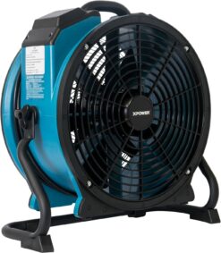 XPOWER FC-420 Heavy Duty Industrial High Velocity Whole Room Air Mover Air Circulator Utility Shop Floor Fan, 5 Speeds, Timer, 18 inch, 3600 CFM