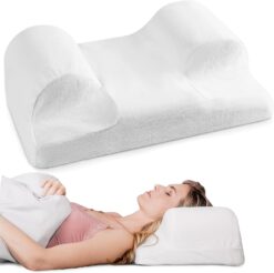 YourFacePillow Beauty Pillow - Anti Wrinkle & Anti Aging Back Sleeping Pillow - Wrinkle Prevention Pillow to Sleep on Back - Memory Foam Beauty Sleep Pillow to Keep Head Straight (Large)