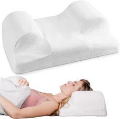 YourFacePillow Beauty Pillow - Anti Wrinkle & Anti Aging Back Sleeping Pillow - Wrinkle Prevention Pillow to Sleep on Back - Memory Foam Beauty Sleep Pillow to Keep Head Straight (Standard)