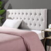 Zinus Trina Upholstered Metal Headboard, Light Grey, Full