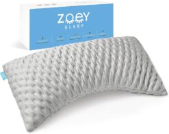 Zoey Sleep Adjustable Memory Foam King Size Bed Pillows for Sleeping - Side, Back or Stomach Sleeper Pillow for Neck and Shoulder Pain - Soft Plush Machine Washable Pillow Cover