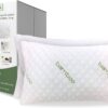 ik Bamboo Pillow - King Size Set of 2 Adjustable Shredded Memory Foam Neck Support Bed Pillow for Side, Back and Stomach Sleepers - Breathable Pillows for Sleeping with Washable Cover
