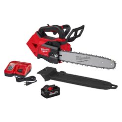 Milwaukee 2826-21T M18 FUEL 14 in. 18V Lithium-Ion Brushless Cordless Battery Top Handle Chainsaw Kit with 8.0 Ah Battery & Rapid Charger