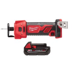 Milwaukee 2627-20-48-11-1820 M18 18V Lithium-Ion Cordless Drywall Cut Out Rotary Tool w/2.0ah Battery