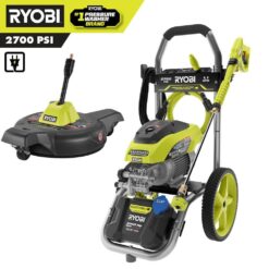 RYOBI RY142711-SC12 2700 PSI 1.1 GPM Cold Water Electric Pressure Washer and 12 in. Surface Cleaner with Caster Wheels