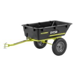RYOBI ACRM025 500 lb. 7.5 cu. ft. Tow-Behind Utility Dump Cart with Universal Hitch for Riding Mower, Lawn Tractor & Zero Turn Mower