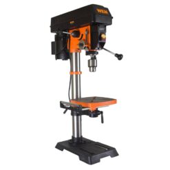 WEN 4214T 5-Amp 12 in. Variable Speed Cast Iron Benchtop Drill Press with Laser, Work Light, and 5/8 in. Chuck Capacity