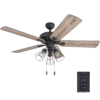 Prominence Home 52" Prominence Home Lincoln Woods Aged Bronze Ceiling Fan