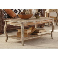 Alaterre Rustic Reclaimed Coffee Table, Driftwood