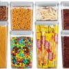 Ankou Food Storage Containers, Pop Airtight Food Storage Containers with Lids for Kitchen Pantry Organizing Stackable Container For Cereal Snack Flour Sugar Coffee Spaghetti - 8 Pcs (1.2, 2.0, 2.7, 3.3qt)2