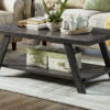 Athens Contemporary Wood Shelf Coffee Table