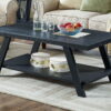 Athens Contemporary Wood Shelf Coffee Table