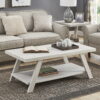 Athens Contemporary Wood Shelf Coffee Table
