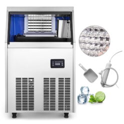 BENTISM New Commercial Ice Maker Auto Clear Cube Ice Making Machine 90-100 lbs 110V
