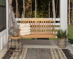 Barrington 2 Person Hardwood Porch Swing with Chains in Stained Finish