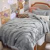 Bedsure Twin Comforter Set with Sheets - 5 Pieces Twin Bedding Sets, Pinch Pleat Grey Twin Bed in a Bag with Comforter, Sheets, Pillowcase & Sham, Kids Bedding Set