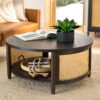 Better Homes & Gardens Springwood Caning Coffee Table, Charcoal Finish