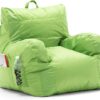 Big Joe Dorm Bean Bag Chair with Drink Holder and Pocket, Spicy Lime Smartmax, Durable Polyester Nylon Blend, 3 feet