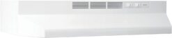 Broan-NuTone 413001 Non-Ducted Ductless Range Hood with Lights Exhaust Fan for Under Cabinet, 30-Inch, White