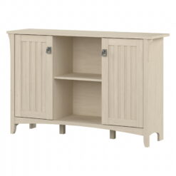 Bush Furniture Salinas Accent Storage Cabinet with Doors, Antique White