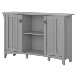 Bush Furniture Salinas Accent Storage Cabinet with Doors, Cape Cod Gray