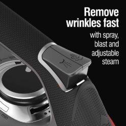 CHI Steam Iron With Retractable Cord, Titanium Infused Ceramic Soleplate & Over 400 Steam Holes, Professional Grade, Black Chrome (13109)