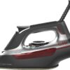 CHI Steam Iron With Retractable Cord, Titanium Infused Ceramic Soleplate & Over 400 Steam Holes, Professional Grade, Black Chrome (13109)
