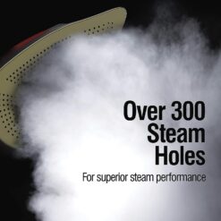 CHI Steam Iron With Retractable Cord, Titanium Infused Ceramic Soleplate & Over 400 Steam Holes, Professional Grade, Black Chrome (13109)
