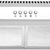 COSMO 5U30 30 in. Under Cabinet Range Hood with Ducted/Ductless Convertible (Kit Not Included), Slim Kitchen Over Stove Vent, 3 Speed Exhaust Fan, Reusable Filter, LED Lights in Stainless Steel