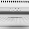 COSMO COS-5MU36 Under Cabinet Range Hood Ductless Convertible Duct, Slim Kitchen Stove Vent with, 3 Speed Exhaust Fan, Reusable Filter and LED Lights in Stainless Steel (36 inch)