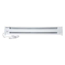 Cadet 49 in. Plug-in Portable Electric Baseboard Heater, White,120V w/6ft cord, 175 sq. ft.