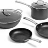 Calphalon Classic Hard-Anodized Nonstick Cookware Kitchen Essentials Set, 6-Piece Pots and Pans Set