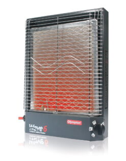 Camco Olympian Wave 6 Catalytic Safety Heater | Adjustable from 3200 to 6000 BTUs | Black (57341)