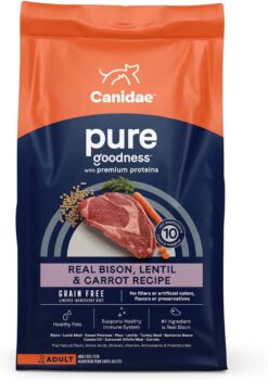 Canidae Pure Real Bison, Lentil & Carrot Recipe Adult Dry Dog 21 LB